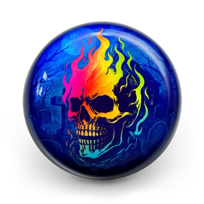 ON THE BALL B.V. Bowling Ball OTB The Fire Skull 2 Bowlingkugel mit Motiv für Spare und Strike