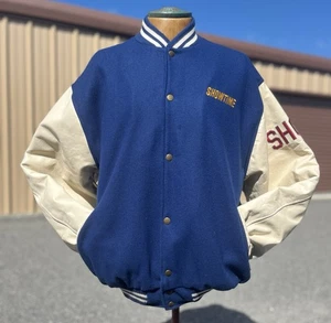Vintage Showtime Championship Boxing Varsity Jacket Rare Blue Color Size XL Made USA - Bild 1 von 5
