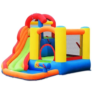 Casa de rebote inflable tobogán de agua con escalada pared salpicaduras piscina bolsa cañón de agua - Imagen 1 de 6