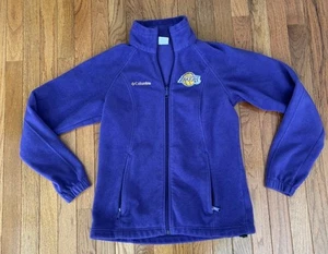 Los Angeles Lakers NBA Columbia Zipper Purple Fleece Jacket - Adult Small - Picture 1 of 5
