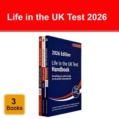 Life in the UK Test 2026 Collection 3 Books Study Guide, Handbook, Practice Q&A - Image 1 of 4