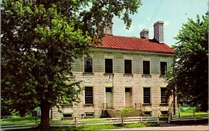 Vintage Kentucky KY Postkarte einfaches Familienhaus Shaker Center Pleasant Hill - Bild 1 von 3