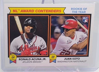 2018 Topps Throwback Thursday TBT 1978 Design RC Ronald Acuna Juan Soto PR-1090 - Image 1 of 2