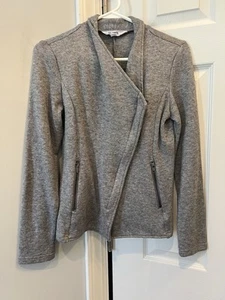 BB Dakota Grey Moto Jacket Knit Jacket X-Small - Picture 1 of 5