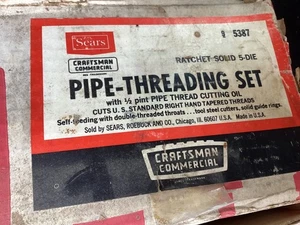 Craftsman #5387  pipe-threading set in original box - Picture 1 of 7