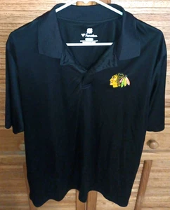 Camisa polo de golf Fanatics Chicago Blackhawks XL negra NHL para hombre - Imagen 1 de 4