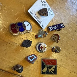 Lote de 11 prendedores vintage de orden fraterna - Imagen 1 de 12