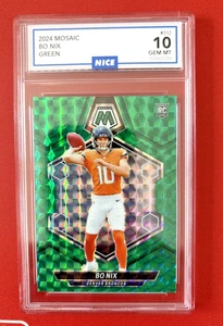 BO NIX - 2024 MOSAIC - GREEN PRIZM - #312 - ROOKIE (RC) - PSA 10! - Bild 1 von 4