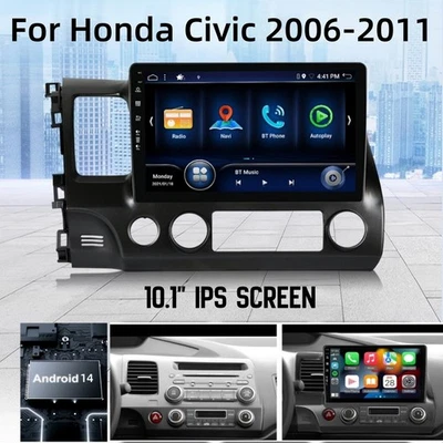 Car Stereo Radio For Honda Civic 2006-2011 Apple CarPlay Android Auto Wifi Navi - Image 1 of 4