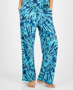 Jenni Women's High-Rise Wide-Leg Pajama Pants, Ocean Aqua Tie Dye Burst, XXL - Picture 1 of 1