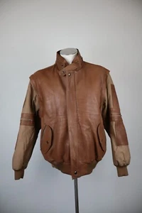 CACHAREL GIUBBINO PELLE SMANICABILE TG 3 LEATHER JACKET MAN CASUAL VINTAGE - Imagen 1 de 14