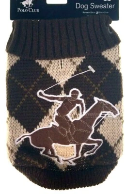DAYBREAKSALE.COM Beverly Hills Polo Club pet collection classic Brown pull over Winter Sweater.