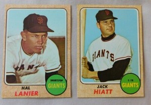 1968 Topps San Francisco Giants Baseball Card Pick one