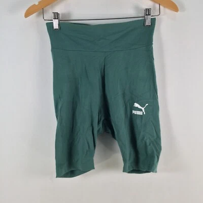 Puma Mujer Fitness Bicicleta Pantalones Cortos Talla XS Verde Algodón Elástico 101675 Foto 1 de 4