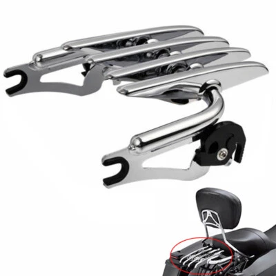 Chrome Stealth Luggage Rack Fit For Harley Electra Street Road Glide King 09-25 - Image 1 of 4