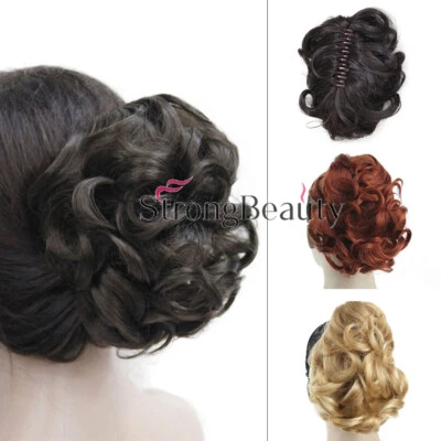 Короткий кудрявый волнистый хвост зажим в волосы расширение коготь пони хвост поддельные шиньоны - Изображение 1 из 4