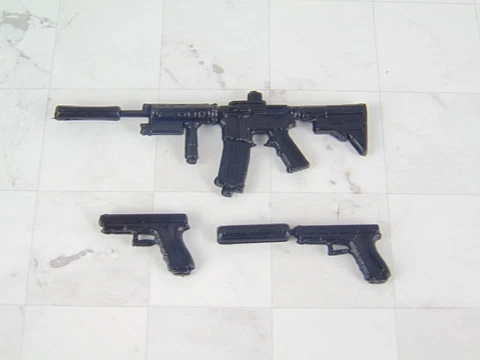 Custom Weapons 1:12 Scale Modern Warfare Arsenal M4A1 Rifle Modern Pistols 3PC Cover