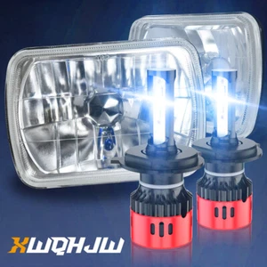 LED Headlight Set For Jeep Cherokee XJ YJ Driver and Passenger Side HID/Xenon - Picture 1 of 11