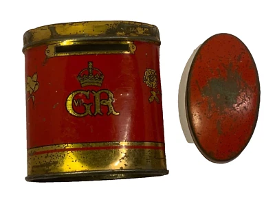 6 OXO cubes coronation money box post box empty red 1937 george king for coins! - Image 1 of 4