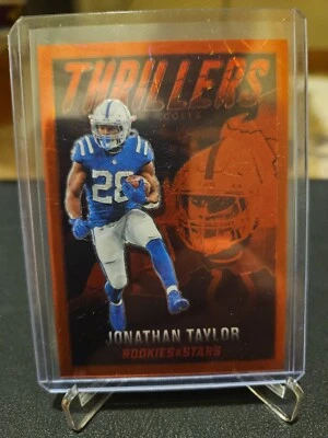 Jonathan Taylor 2022 Panini Rookies and Stars Thrillers Red Velocity #’D 72/80 - Image 1 of 2