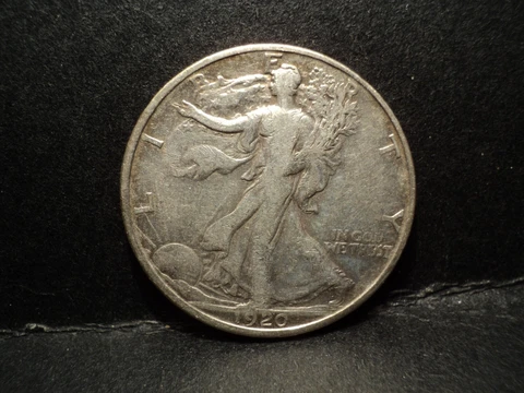 1920 S Walking Liberty Half Dollar VF Cover