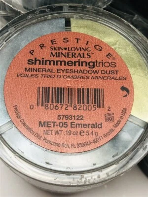 Lot of 16 Prestige Shimmering Trios Mineral Eyeshadow (MET-05 Emerald)As Is - Image 1 of 3