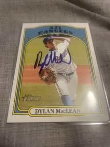 Dylan MacLean 2021 Topps Heritage In Person Autograph