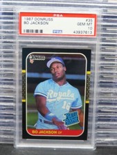 1987 Donruss Bo Jackson Rated Rookie Card RC #35 PSA 10 GEM MINT Royals
