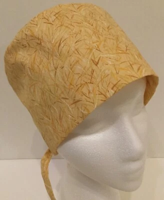 Gold Color Print Lined Medical Scrub Cap Surgery Hat Chef Dental Veterinarian Foto 1 de 4