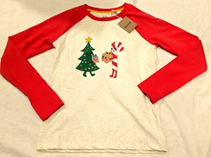 MINI BODEN Festliches Shirt Zuckerstange Weihnachtsbaum Neu mit Etikett Neu 13-14 - Bild 1 von 8
