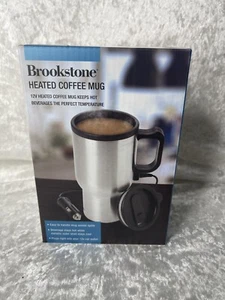 š Brookstone Heated Coffee Mug 12V Car Outlet Perfect TemperatureĀ Silver - Picture 1 of 6