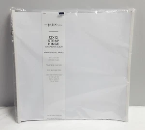 Paper Studio 12x12 Strap Hinge Scrapbook Album Slip On 20 Refill Sleeves New - Picture 1 of 5