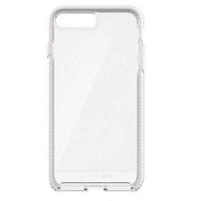 tech21 for iPhone 8 PLUS / 7 PLUS Case Slim Shockproof Phone Cover Check White - Image 1 of 4