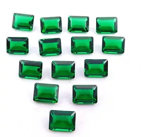 Lab Created Emerald Octagon Cut Loose Gemstone 12X16 MM For Jewelry Making P1634 - Picture 1 of 2