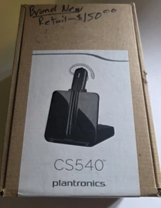 NIB! Plantronics CS540 Wireless Headset System Black Complete In Box 84693-01 - Zdjęcie 1 z 3
