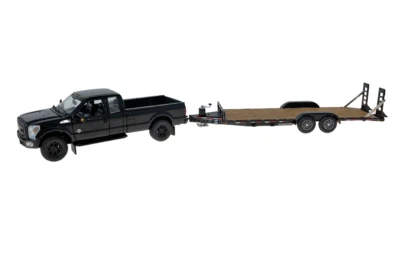 Sword SW1150KK Ford F250 Super Cab w/Utility Trailer - Black 1/50 Die-cast MIB - Image 1 of 2