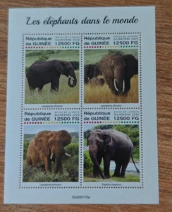 2020 Guinea 24200T Elephant Souvenir Sheet 1PCS MNH - Picture 1 of 1