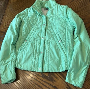 Nike Women's Jacket Removable Arms Vest Lime Green Size S Fair Condition Coat - Picture 1 of 8