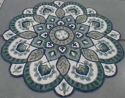 Alfombra MARFIL/AZUL 5'-0" x 5'-0" defecto, precio reducido 1172791359 NOV604M-5R Foto 1 de 4