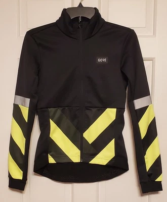 Chaqueta GOREWEAR Tempest Signal para mujer pequeña amarilla neón y negra Gore-Tex ciclismo Foto 1 de 4