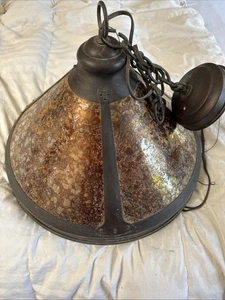 Mica Lamp Co Pendant 100-115 Chandelier Vintage - Picture 1 of 8