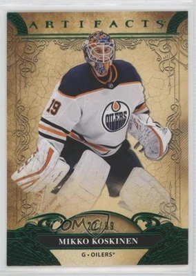 2020-21 Upper Deck Artifacts Emerald /99 Mikko Koskinen #4 - Image 1 of 2