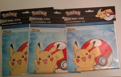 Bolsas de botín Pokemon ¡Bolsas de botín de fiesta de cumpleaños de 24 quilates!  Foto 1 de 2