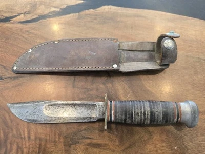 Cuchillo de caza vintage de canicas Gladstone Mich. hoja de 5"" hecho en EE. UU. 🇺🇸  Foto 1 de 4