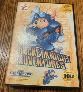 Rocket Knight Adventures con estuche y manual de Konami CIB juego Sega Genesis - Imagen 1 de 9