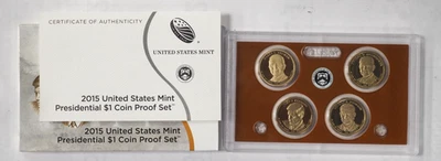2015 年 S 版总统美元精制套装带盒/真品证明! -免费送货! — 第 1/3 张图片