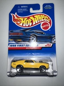 hot wheels 1998 first editions Mustang Mach 1 5 Hole Wheels Very Rare  - Picture 1 of 10