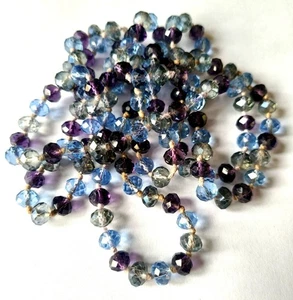 Vintage facettierte Glasperlenkette  - Bild 1 von 3