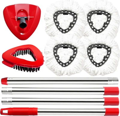 PKULATER Spin Mop Head and Brush Replacement Compatible for O Cedar EasyWring 1-Tank Syst