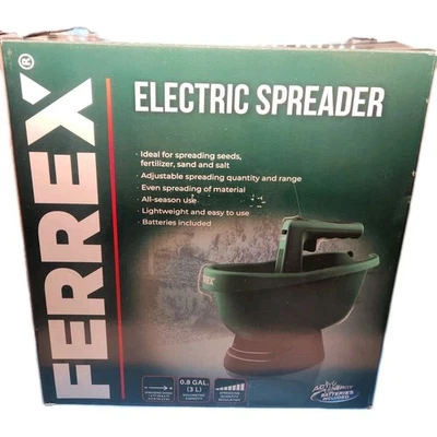 Esparcidor de batería Ferrex para semillas, fertilizante, arena, sal de invierno, capacidad 3L  Foto 1 de 4